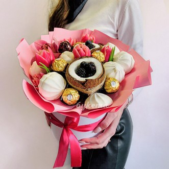 Зефир и кокос в шляпной коробке